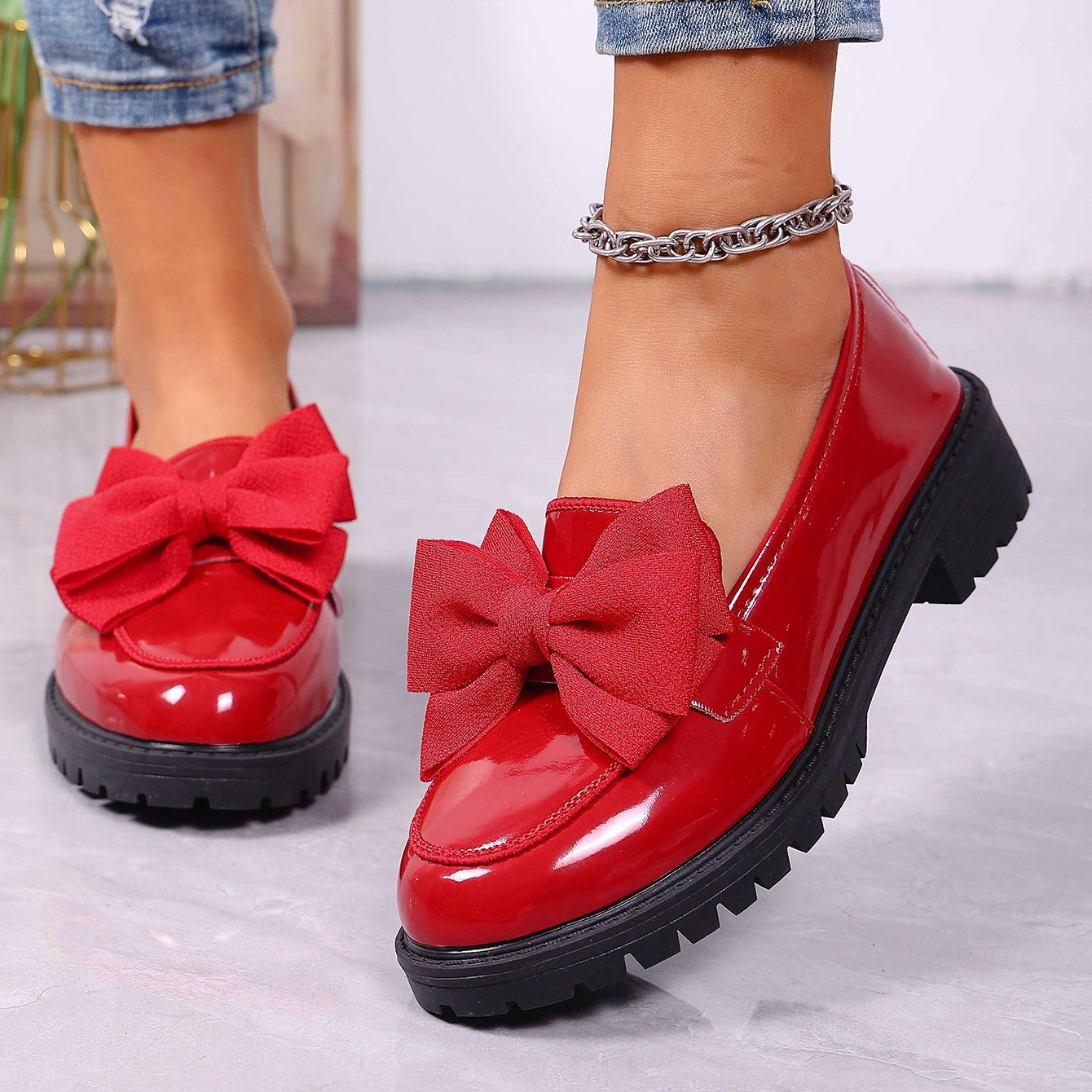 Charlotte | Loafers med sløjfe